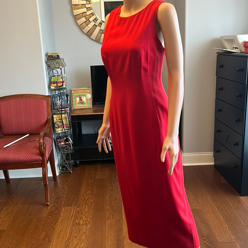 Red Donna Morgan maxi dress size 6